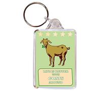 Baked Bean Store Life is Better with Goats around - Double Sided Large Keyring