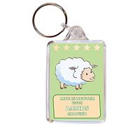 Baked Bean Store Life is Better with Lambs around - Double Sided Large Keyring