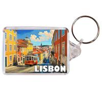 Baked Bean Store Lisbon - Portugal - Double Sided Keyring Artistic BBSKEY74