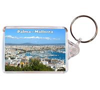 Baked Bean Store Palma - Mallorca - Balearic Islands - Spain - Double Sided Large Keyring Name Tag Key Ring Chain Fob Novelty Gift/Present