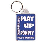 Baked Bean Store Play up Pompey - Double Sided Keyring Champions 2024