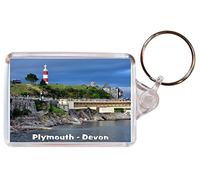 Baked Bean Store Plymouth - Devon - Double Sided Large Keyring Name Tag Key Ring Chain Fob Novelty Gift/Present