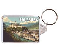 Baked Bean Store Salzburg - Austria - Double Sided Keyring Artistic BBSKEY114