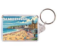 Baked Bean Store Scarborough - Yorkshire - Double Sided Keyring Artistic BBSKEY117
