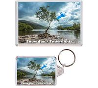 Baked Bean Store Snowdon - Snowdonia - 1 x Jumbo Fridge Magnet & 1 x Double Sided Large Keyring - Present Gift Souvenir Multi