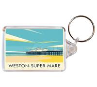 Baked Bean Store Weston-super-Mare - Somerset - Double Sided Keyring Artistic BBS26KEY386