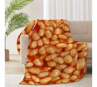 Baked Beans Blanket Throw Super Soft and Cozy Blankets for Home Decoration, Couch, Bed, Sofa 50 in x 40 in Small for Kids for All Seasons