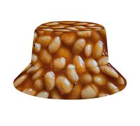Baked Beans Bucket Hat for Women Japanese Food Fisherman Cap Japanese Food Sun Hat for Men Japanese Food Hats for Teens Summer Outdoor Beach