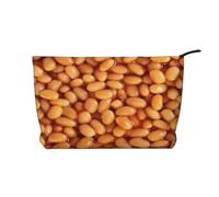 Baked Beans, Cosmetic Bag Corduroy Makeup Bag Portable Travel Toiletry Bag