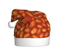 Baked Beans Pattern Christmas Hat Santa Hat Cap For Unisex Adults Xmas New Year Festive Holiday Party Decoration And Supplies