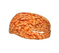 Baked Beans Pattern Sports Sweat Headbands For Men Women Unisex Non Slip Wicking Hair Bands For Running Yoga
