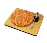 Baked Beans Slip Mat DJ Turntable Mat Funny Vinyl Record Player Slipmat Food Design DJ Gift Music Lover Accessory (12")