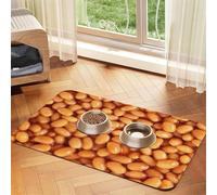 Baked Beans,Waterproof Pet Feeding Mat,PU Leather Placemats for Cat Dog Water Bowl,Food Mats,30x45cm