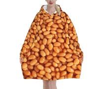 Baked Beans,Women's Oversized Wearable Blanket Hoodie, Blanket Sweatshirt,Flannel Pullover Blanket