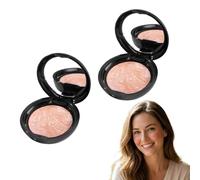 Baked Bronzer & Blush Palette - Illuminating Baked Foundation - Marbleized Sculpting Powder for Face, Buildable Light to Medium Coverage, Demi-Matte Natural Finish for All Skin Tones (NATURAL)