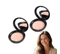 Baked Bronzer & Blush Palette - Illuminating Baked Foundation - Marbleized Sculpting Powder for Face, Buildable Light to Medium Coverage, Demi-Matte Natural Finish for All Skin Tones (IVORY)