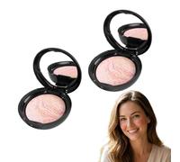 Baked Bronzer & Blush Palette - Illuminating Baked Foundation - Marbleized Sculpting Powder for Face, Buildable Light to Medium Coverage, Demi-Matte Natural Finish for All Skin Tones (ROSE)