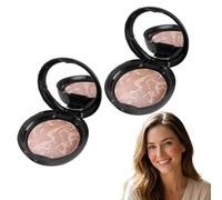 Baked Bronzer & Blush Palette - Illuminating Baked Foundation - Marbleized Sculpting Powder for Face, Buildable Light to Medium Coverage, Demi-Matte Natural Finish for All Skin Tones (SAND)