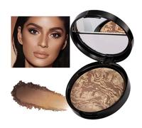 Baked Foundation For Mature Skin, Baked Balance Color Correcting Mineral Powder Foundation, Fine Shimmer Pearl Marble Finishing Foundation Finishing, Natural Makeup Effect Color Correcting 9g