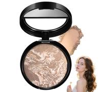 Baked Foundation for Mature Skin, baked Starter Kit Brighten Color Correcting, Foundation for Mature Skin, Buildable Light to Medium Illuminating Powder (Medium)