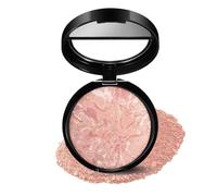 Baked Foundation for Mature Skin, Color Correcting Face Powder Foundation, Oil-Control & Waterproof Pressed Powder Makeup with Flawless Finish, 2-IN-1 Natural Highlighter for Women (Fair Pink)