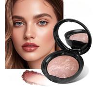 Baked Foundation For Mature Skin, Colour Correcting Powder Foundation, Shimmer Brick Pressed Bronzer, Buildable Light to Medium Illuminating Powder, Matte Natural Finish Lasting Oil-contro MEDUIM