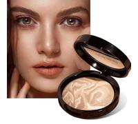 Baked Foundation, Shimmer Brick Pressed Bronzer, Correcting Powder Foundation, Bronzing Powder, Natural Bronzer, Brighten Color Correcting (#03 Light Beige)