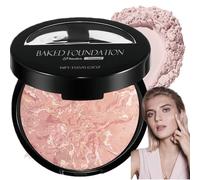 Baked Makeup for Gentle,Pressed Powder Foundation,Full Coverage Foun/dation for Mature Skin,Powder Foundation for Mature Skin,Gentle and Non-Irritating to The Sk/in,Waterproof Makeup Effect,Type 2