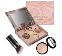 Baked Palette Makeup Set,3Pcs Cosmetic Make Up Starter Kit, Includes Baked Foundation, Bronzer, Blush, 2 Highlighters, 3 Eyeshadows and Brush, Makeup Gift Set For Teenage & Adults