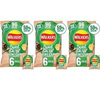 Baked Salt & Vinegar Snacks Crisps(6 x 22g) 3 x 132g,New Paper Outer Bag! This paper outer bag is part of our journey to reduce virgin plastic in our Baked range packaging and can be recycled at home