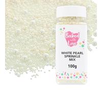 Baked with Love 100g White Pearl Sprinkles