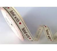 Baked with Love 16mm Grosgrain Ribbon on a 25m Roll