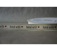 Baked with Love 16mm Grosgrain Ribbon on a 3m Length (N.B. This is a Cut from a roll)