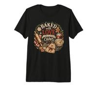 Baked with Love and A Little Chaos Funny Christmas Baking Premium T-Shirt