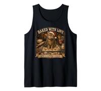 Baked with Love and A Little Chaos Funny Christmas Cat Tank Top