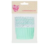 Baked With Love Aqua Baking Cups, Pack of 12, Teal