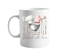 Baked with Love Ceramic Coffee Mug - Heartwarming Gift for Loved Ones, Perfect for Birthdays, Anniversaries, Mother’s Day, Father’s Day, and Special Occasions -Thoughtful, and Delightful Keepsake