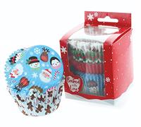 Baked with Love Christmas Friends Baking Cases, Cupcake Cases, Baking Cups - Pack of 100