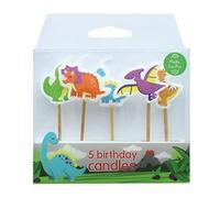Baked with Love Dinosaur Cake Candles, Pack of 5, 70 mm