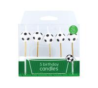 Baked With Love Football Cake Candles, Cupcake Decorations, Cupcake Candles - Pack of 5 Candles
