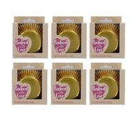 Baked with Love Gold Foil Baking Cases, 300 Foil Baking Cups, Greaseproof Cupcake Cases, Silver, 6 Packs of 50 Cases