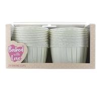 Baked with Love Ivory Baking Cups, Ultra Strong Giant Greaseproof Cupcake and Muffin Cases, Cream - 60mm, Pack of 24, Off-White (0650163)