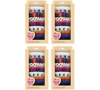 Baked with Love Rainbow Brights Cupcake Cases, 50mm Baking Cups, Mulitcoloured Stars, Stripes, Spot, Hearts, Greaseproof Paper Cases for Muffins and Cupcakes, Pack of 600, 86968