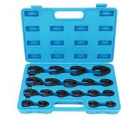 BAKENLON 19-Piece Crowfoot Wrench Set, Crowfoot Wrench, Torque Open-End Spanner Set 1/2 Inch 3/8 Inch External Square Drive | 8-32 mm, Metric CR-MO Steel