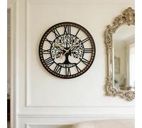 BAKENLON Tree of Life Wall Clock 40cm,Modern Wall Clock,Decorative Creative Art Clocks,Mid Century Battery Operated Silent Non-Ticking Metal & Wood Clock for Living Room,Kitchen,Office Decor