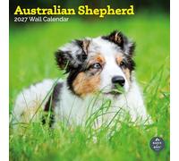 Baker and Bray Australian Shepherd Calendar 2027, Large | Large square 16-month wall calendar, ideal as a Australian Shepherd gift.