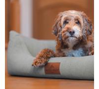 Baker and Bray - The Comfort - Eco Friendly Luxury Dog Bed European Made, Orthopaedic Memory Foam, Removable Washable Covers, Warm Grey (Small/Medium) Max Weight 14 kg.