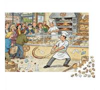 Baker Bread Crowd 1000pcs Mini Puzzle For Adults Challenging | 52x38cm Cardboard Home Decor Smooth Surface Birthday Gift Brain Training