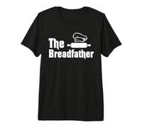 Baker Breadfather Baking Pun Chef Hat Rolling Pin Humor Premium T-Shirt