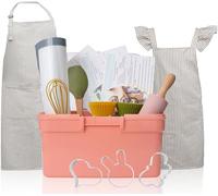 Baker Buddy 18-Piece Parent-Child Baking Kit with Matching Aprons Complete Beginner Set for Adults & Kids, Includes Utensils, Tools & Accessories for Fun Family Baking